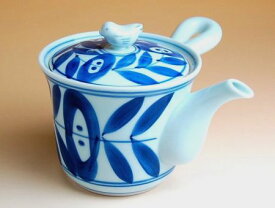 急須 ポット 有田焼 波佐見焼 ルリ木の葉 茶こし付 急須