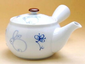 急須 ポット 有田焼 波佐見焼 一珍花うさぎ 茶こし付 急須