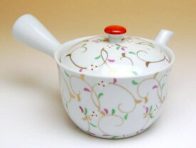 急須 ポット 有田焼 波佐見焼 小花唐草 茶こし付 急須