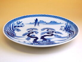 お皿 大きめ 和食器 おしゃれ 有田焼 陶磁器 日本製 山水 10寸平皿