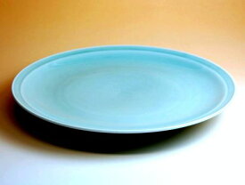 お皿 大きめ 和食器 おしゃれ 有田焼 陶磁器 日本製 青磁 10寸高台皿
