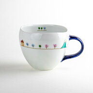 マグカップ おしゃれ 有田焼 一峰窯 陶磁器 日本製 贈答品 コーヒー さんぽ（Japan） 青