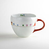 マグカップ おしゃれ 有田焼 一峰窯 陶磁器 日本製 贈答品 コーヒー さんぽ（Japan） 赤