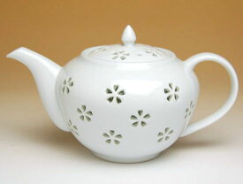 急須 ポット 有田焼 波佐見焼 水晶彫花詰 茶こし付 ポット