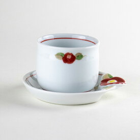 煎茶碗 有田焼 日本製 おしゃれ 和食器 湯のみ 来客用 茶器 茶碗 ギフトにも最適 ライン 皿付 花煎茶