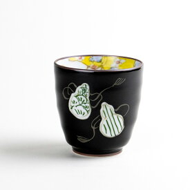 湯呑み おしゃれ コップ 持ちやすい 有田焼 陶磁器 日本製 六瓢色彩（緑）