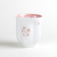 湯呑み 有田焼 花柄 日本製 おしゃれ 和食器 ギフト プレゼント 上品 茶器 湯のみ 和モダン 舞さくら（ピ…
