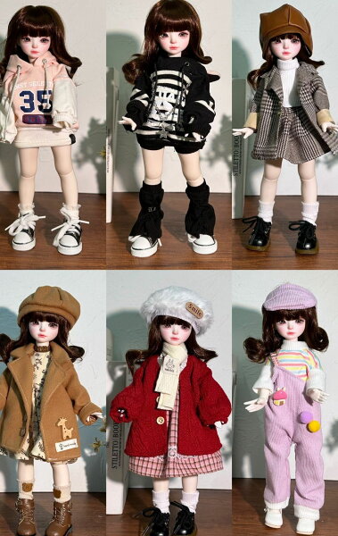 bjd 人形30cm 人形服 ドール服 1/6 30cm bjd 人形 服 小物 洋服 衣装 着せ 替え コスチューム ドレス パンツ カラー ぬい撮り 贈り物 ギフト