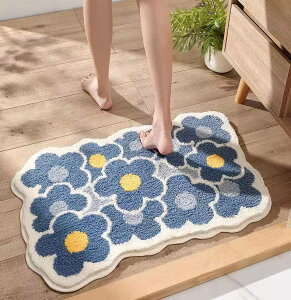 北欧風 かわいい花柄 玄関マット おしゃれ 室内 かわいい 屋内用 玄関マット 屋内 洗える おしゃれ 室内 滑り止め 40x60 50x80