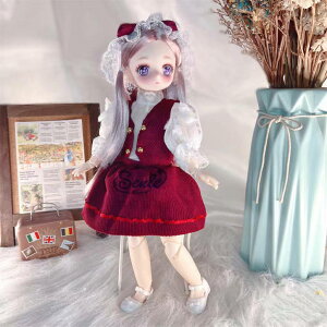 bjd 人形本体30cm 人形服 ドール服 1/6 30cm bjd 人形 服 小物 洋服 衣装 着せ 替え コスチューム ドレス パンツ カラー ぬい撮り 贈り物 ギフト