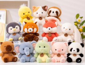 ぬいぐるみ16CMサイズ かわいい 愛らしい ぽっちゃり ポテポテ シンプル プレゼント デザイン子豚・ペンギン・恐竜・パンダの癒し系香り付き卓上ぬいぐるみデスクアクセサリー