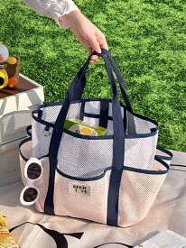 ビーチトートバッグ メッシュ レディース 軽量 大容量 ビーチバッグ プールバッグ 通勤用 シンプル オシャレ