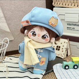 20cm コットン ミニ人形 ぬいぐるみ用服 韓国ファッション アイドル衣装 セット 洋服 ズボン 靴 ネクタイ 帽子 スーツ