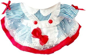 アメリカンダイナー風 ワンピースエプロンセット キッズ用 ピンク 10cm用 おしゃれ 通園・幼稚園向け