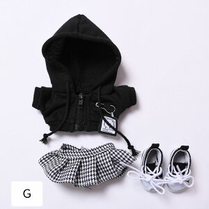 LABUBU ラブブ ぬいぐるみ用服 セット 17cm 15cm おしゃれ マカロン洋服 ズボン 靴 ネクタイ ハット スーツ 装飾 キャラクター シンプル プレゼント