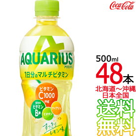 【北海道から沖縄まで 送料無料】 アクエリアス 1日分のマルチビタミン 500ml × 48本 （24本×2ケース） AQUARIUS スポーツドリンク 熱中症 コカ・コーラ Coca Cola メーカー直送 コーラ直送