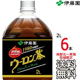 【送料無料 南東北〜東海限定】伊藤園 ウーロン茶 2L × 6本（1ケース 6本） 烏龍茶 中国茶 2000ml Itoen　【南東北・関東・信越・東海以外は別途送料課金】【同梱不可】