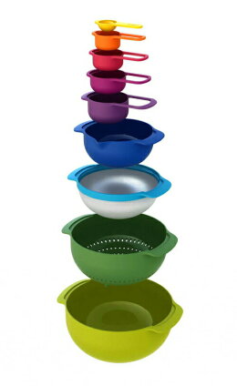 ジョセフジョセフ(JosephJoseph)NEST9Plus(ネストナインプラス)ボウル・計量カップ・水切りセット【沖縄・離島は送料別途1500円加算】【楽ギフ_包装選択】【楽ギフ_のし宛書】【楽ギフ_メッセ入力】【HLS_DU】【fs3gm】fs3gm