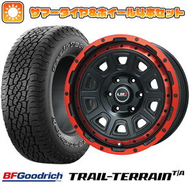 【取付対象】265/65R17 夏タイヤ ホイール4本セット プラド BFグッドリッチ トレールテレーンT/A ORWL LEHRMEISTER LMG DS-10 マットブラック/レッドリム 17インチ【送料無料】