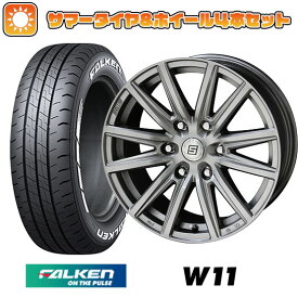 エントリーしてポイント7倍![5/23 20:00-5/27 01:59] 【取付対象】195/80R15 夏タイヤ ホイール4本セット NV350キャラバン FALKEN W11 107/105N KYOHO ザインSS 15インチ【送料無料】