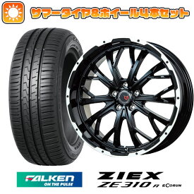 【取付対象】225/65R17 夏タイヤ ホイール4本セット FALKEN ジークス ZE310R エコラン（限定） (5/114車用) LEHRMEISTER LMG ヴァスティア(グロスブラック/ホワイトリム) 17インチ【送料無料】