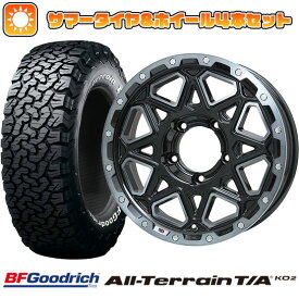 【取付対象】215/75R15 夏タイヤ ホイール4本セット ジムニーシエラ BFグッドリッチ オールテレーンT/A KO2 RBL LEHRMEISTER LMG モンタグナ(ブラックポリッシュ/ブラッククリア) 15インチ【送料無料】