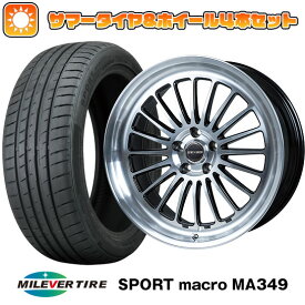 【取付対象】215/35R19 夏タイヤ ホイール4本セット MILEVER スポーツマクロ MA349（限定） (5/114車用) モンツァ ジェクシス GF020 19インチ(送料無料)