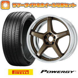 【取付対象】225/55R19 夏タイヤ ホイール4本セット PIRELLI パワジー (5/114車用) ワーク エモーション T5R 2P 19インチ(送料無料)