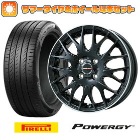 【取付対象】185/65R15 夏タイヤ ホイール4本セット シエンタ 2022- PIRELLI パワジー ビッグウエイ LEYSEEN プラバ9MJrII グロスブラック/リムポリッシュ 15インチ【送料無料】