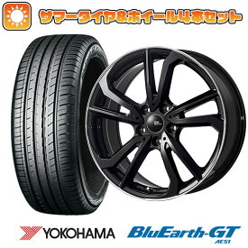 エントリーしてポイント7倍![5/23 20:00-5/27 01:59] 【取付対象】225/50R17 夏タイヤ ホイール4本セット YOKOHAMA ブルーアース GT AE51 (5/114車用) BRANDLE-LINE レツィオ ブラックリムポリッシュ 17インチ【送料無料】