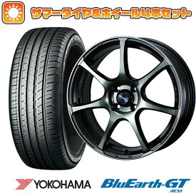 【取付対象】185/55R15 夏タイヤ ホイール4本セット YOKOHAMA ブルーアース GT AE51 (4/100車用) WEDS ウェッズスポーツ SA-75R 15インチ【送料無料】