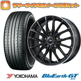 【取付対象】195/60R17 夏タイヤ ホイール4本セット 60系プリウス YOKOHAMA ブルーアース GT AE51 ブランドルライン DF-10M グロスブラック/リムポリッシュ 17インチ【送料無料】