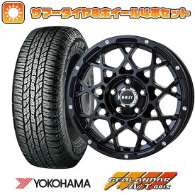 【取付対象】225/50R18 夏タイヤ ホイール4本セット (5/114車用) YOKOHAMA ジオランダー A/T G015 RBL トライスター BRUT BR-55 18インチ【送料無料】