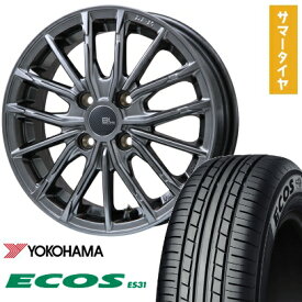 【取付対象】165/55R15 夏タイヤ ホイール4本セット YOKOHAMA エコス ES31 (軽自動車用) BRANDLE-LINE DF-10M ハイパーグレー 15インチ【送料無料】