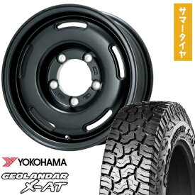 【取付対象】215/70R16 夏タイヤ ホイール4本セット ジムニーシエラ YOKOHAMA ジオランダー X-AT G016 プレミックス プディン(マットブラック) 16インチ【送料無料】