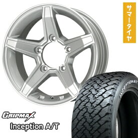 【取付対象】215/75R15 夏タイヤ ホイール4本セット ジムニーシエラ GRIPMAX インセプション A/T RWL(限定) PREMIX エステラ(シルバー/リムポリッシュ) 15インチ【送料無料】