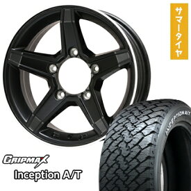 【新品】ジムニーシエラ 夏タイヤ ホイール4本セット 215/75R15 グリップマックス インセプション A/T RWL(限定) プレミックス エステラ(マットブラック/リムポリッシュ) 15インチ(送料無料)