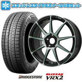 【取付対象】225/50R17 スタッドレスタイヤ ホイール4本セット BRIDGESTONE ブリザック VRX2 (5/100車用) LEHRMEISTER レーシングフォージド LRF-S9 17インチ【送料無料】