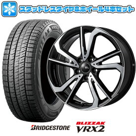 【取付対象】195/60R17 スタッドレスタイヤ ホイール4本セット ライズ/ロッキー（ハイブリッド） BRIDGESTONE ブリザック VRX2 BRANDLE-LINE レツィオ パールブラックポリッシュ 17インチ【送料無料】