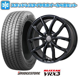 【取付対象】235/55R18 スタッドレスタイヤ ホイール4本セット 輸入車用 シトロエンC5 エアクロス SUV BRIDGESTONE ブリザック VRX3 EUROTECH VP-LINE(グロスブラック) 18インチ【送料無料】