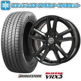 【取付対象】195/55R16 スタッドレスタイヤ ホイール4本セット 輸入車用 プジョー208 2020- BRIDGESTONE ブリザック VRX3 EUROTECH ガヤ ソリ(グロスブラック) 16インチ【送料無料】