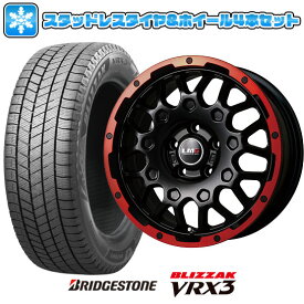 【取付対象】215/65R16 スタッドレスタイヤ ホイール4本セット 輸入車用 レネゲード BRIDGESTONE ブリザック VRX3 LEHRMEISTER LMG MS-9W マットブラックレッドリム 16インチ【送料無料】