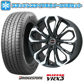 【取付対象】215/45R18 スタッドレスタイヤ ホイール4本セット 輸入車用 ボルボ（V60 2011-18） BRIDGESTONE ブリザック VRX3 BIGWAY LEYSEEN プラバ5X(マットブラックポリッシュ) 18インチ【送料無料】