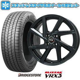 【取付対象】225/45R17 スタッドレスタイヤ ホイール4本セット 輸入車用 プジョー308 2014- BRIDGESTONE ブリザック VRX3 MSW by OZ Racing MSW 80(グロスブラック) 17インチ【送料無料】