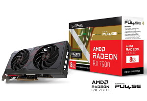 SAPPHIRE PULSE Radeon RX 7600 GAMING 8GB GDDR6 K㗝Xۏؕt vd8509
