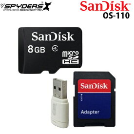 【ゆうパケット便送料無料】マイクロSDカード 8GB Class4 クラス4 SanDisk サンディスク 変換アダプタ付 「 OS-110 」バルク品