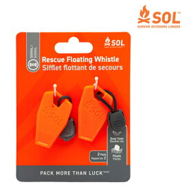 SOL エスオーエル レスキューフローティングホイッスル Rescue Floating Whistle 2 Pack 14065-5