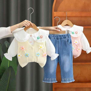 q tH 3_Zbg ̎q c ԕ jbg J[fBK fjpc 80 90 100 110 120cm 킢 K[Y xr[ Ԃ ㉺Zbg