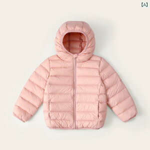 children clothing winter down jacket hooded thickened warm outerwear casual style nylon breathable water-repellent lightweight