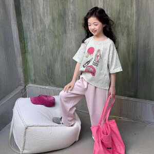 子供服 スウェットパンツ 女の子 春秋 高学年 普段着 ルームウェア ロングパンツ 綿混紡 ゆったり 100 110 120 130 140 150 160 ピンク系 グレー系